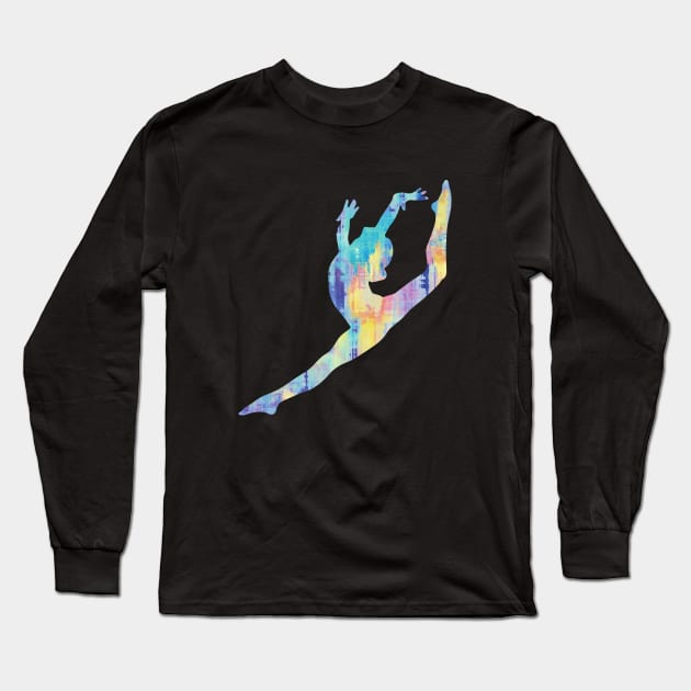 Leap Silhouette Long Sleeve T-Shirt by sportartbubble